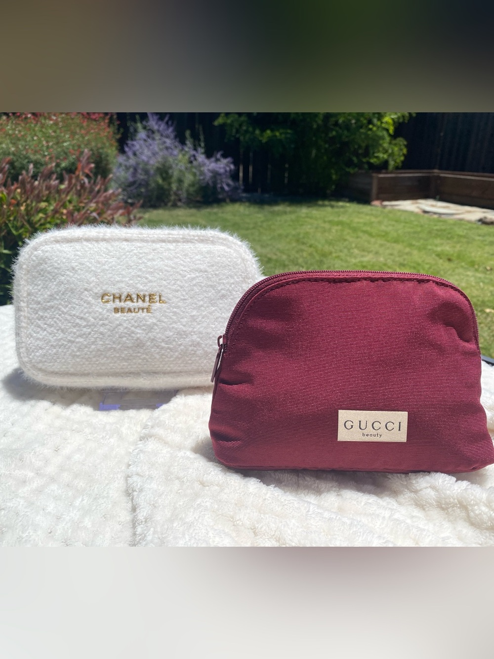 Luxury Cosmetic Pouches. Gucci Beauty and Chanel Beauty. New w/out tags
